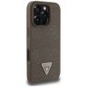 Etui Guess Grained Hot Stamp Peony       Triangle Logo MagSafe do iPhone 16 Pro brązowy na NearMe.pl