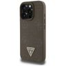 Etui Guess Grained Hot Stamp Peony       Triangle Logo MagSafe do iPhone 16 Pro Max brązowy na NearMe.pl
