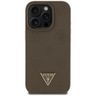 Etui Guess Grained Hot Stamp Peony       Triangle Logo MagSafe do iPhone 16 Pro Max brązowy na NearMe.pl