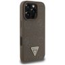Etui Guess Grained Hot Stamp Peony       Triangle Logo MagSafe do iPhone 16 Pro Max brązowy na NearMe.pl