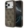 Etui Guess Leather 4G Triangle Strass    MagSafe do iPhone 17 Pro brązowy na NearMe.pl