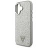 Etui Guess Glitter Triangle Logo MagSafe do iPhone 17 srebrny na NearMe.pl