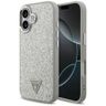 Etui Guess Glitter Triangle Logo MagSafe do iPhone 17 srebrny na NearMe.pl