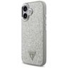Etui Guess Glitter Triangle Logo MagSafe do iPhone 17 srebrny na NearMe.pl