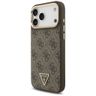 Etui Guess 4G Triangle Logo MagSafe do iPhone 17 Pro Max brązowy złoty na NearMe.pl