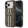 Etui Guess 4G Printed Stripes MagSafe do iPhone 17 Pro brązowy na NearMe.pl