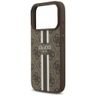 Etui Guess 4G Printed Stripes MagSafe do iPhone 17 Pro brązowy na NearMe.pl
