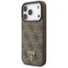 Etui Guess 4G Strap Triangle Logo        MagSafe do iPhone 17 Pro brązowy na NearMe.pl