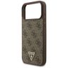 Etui Guess 4G Strap Triangle Logo        MagSafe do iPhone 17 Pro Max brązowy na NearMe.pl