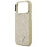 Etui Guess Glitter Triangle Logo MagSafe do iPhone 17 Pro Max złoty na NearMe.pl