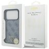 Etui Guess Leather 4G Triangle Strass    MagSafe do iPhone 17 Pro niebieski na NearMe.pl