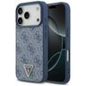 Etui Guess Leather 4G Triangle Strass    MagSafe do iPhone 17 Pro niebieski na NearMe.pl
