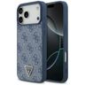 Etui Guess Leather 4G Triangle Strass    MagSafe do iPhone 17 Pro Max niebieski na NearMe.pl