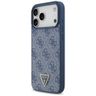 Etui Guess Leather 4G Triangle Strass    MagSafe do iPhone 17 Pro Max niebieski na NearMe.pl
