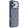 Etui Guess Leather 4G Triangle Strass    MagSafe do iPhone 17 Pro Max niebieski na NearMe.pl