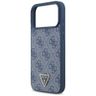 Etui Guess Leather 4G Triangle Strass    MagSafe do iPhone 17 Pro Max niebieski na NearMe.pl