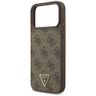 Etui Guess Leather 4G Triangle Strass    MagSafe do iPhone 17 Pro Max brązowy na NearMe.pl