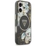 Etui Guess IML Glitter Flowers Triangle  MagSafe do iPhone 17 czarny na NearMe.pl