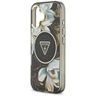 Etui Guess IML Glitter Flowers Triangle  MagSafe do iPhone 17 czarny na NearMe.pl