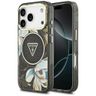 Etui Guess IML Glitter Flowers Triangle  MagSafe do iPhone 17 Pro czarny na NearMe.pl