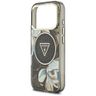 Etui Guess IML Glitter Flowers Triangle  MagSafe do iPhone 17 Pro czarny na NearMe.pl