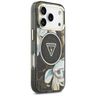 Etui Guess IML Glitter Flowers Triangle  MagSafe do iPhone 17 Pro Max czarny na NearMe.pl