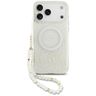 Etui Guess IML Flowers Electro Pearl     Strap MagSafe do iPhone 17 Pro Max biały na NearMe.pl