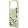 Etui Guess IML Glitter Flowers Triangle  MagSafe do iPhone 17 Pro zielony na NearMe.pl