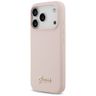 Etui Guess Silicone Script Metal Logo    MagSafe do iPhone 17 Pro różowy na NearMe.pl