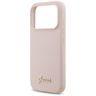 Etui Guess Silicone Script Metal Logo    MagSafe do iPhone 17 Pro różowy na NearMe.pl