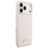 Etui Guess Silicone Script Metal Logo    MagSafe do iPhone 17 Pro Max różowy na NearMe.pl