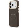 Etui Guess Peony Hot Stamp MagSafe do    iPhone 17 Pro brązowy na NearMe.pl