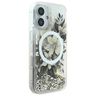 Guess GUHMP16SLFMWTE iPhone 16 6.1" beżowy/beige hardcase Liquid Glitter Flower MagSafe na NearMe.pl