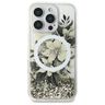 Guess GUHMP16XLFMWTE iPhone 16 Pro Max 6.9" beżowy/beige hardcase Liquid Glitter Flower MagSafe na NearMe.pl