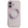 Guess GUHMP16SHFWFCP iPhone 16 6.1" różowy/pink hardcase IML Flowers Wreath MagSafe na NearMe.pl