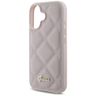 Guess GUHCP16SPSQSQSP iPhone 16 6.1" różówy/pink hardcase Quiled Metal Logo na NearMe.pl
