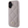 Guess GUHCP16SPSQSQSP iPhone 16 6.1" różówy/pink hardcase Quiled Metal Logo na NearMe.pl