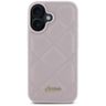 Guess GUHCP16SPSQSQSP iPhone 16 6.1" różówy/pink hardcase Quiled Metal Logo na NearMe.pl