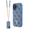 Guess GUHCP16SP4TDSCPB iPhone 16 6.1" niebieski/blue hardcase Leather Metal Logo Strass Crossbody na NearMe.pl