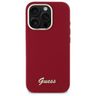 Guess GUHCP16LSMBSLM iPhone 16 Pro6.3" magenta hardcase Silicone Script Metal Logo na NearMe.pl