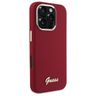 Guess GUHCP16LSMBSLM iPhone 16 Pro6.3" magenta hardcase Silicone Script Metal Logo na NearMe.pl