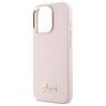 Guess GUHCP16XSMBSLP iPhone 16 Pro Max 6.9" różowy/pink hardcase Silicone Script Metal Logo & Frame na NearMe.pl