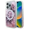 Guess GUHMP16LLFMWTP iPhone 16 Pro 6.3"  różowy/pink hardcase Liquid Glitter Flower MagSafe na NearMe.pl