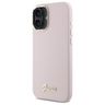 Guess GUHCP16MSMBSLP iPhone 16 Plus 6.7" różowy/pink hardcase Silicone Script Metal Logo & Frame na NearMe.pl