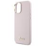 Guess GUHCP16MSMBSLP iPhone 16 Plus 6.7" różowy/pink hardcase Silicone Script Metal Logo & Frame na NearMe.pl