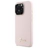 Guess GUHCP16LSMBSLP iPhone 16 Pro 6.3"  różowy/pink hardcase Silicone Script Metal Logo & Frame na NearMe.pl