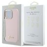 Guess GUHCP16LSMBSLP iPhone 16 Pro 6.3"  różowy/pink hardcase Silicone Script Metal Logo & Frame na NearMe.pl