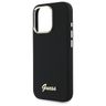 Guess GUHCP16LSMBSLK iPhone 16 Pro 6.3"  czarny/black hardcase Silicone Script Metal Logo & Frame na NearMe.pl
