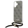 Guess GUHCP16SHC4SEW iPhone 16 6.1"      brązowy/brown hardcase Crossbody Cord 4G Print na NearMe.pl