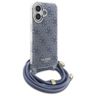 Guess GUHCP16SHC4SEB iPhone 16 6.1"      niebieski/blue hardcase Crossbody Cord 4G Print na NearMe.pl